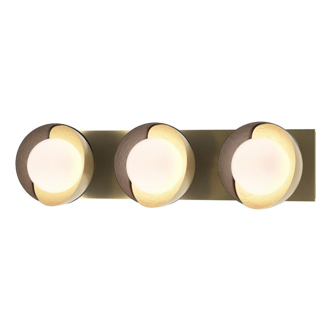 Brooklyn Three Light Bath Sconce in Modern Brass - available from The Lighting Shoppe, trusted by Canadian homeowners