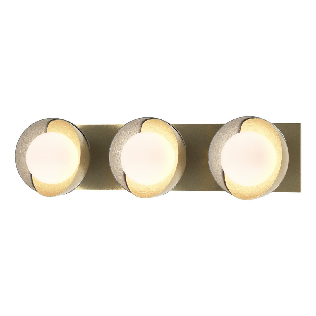 Brooklyn Three Light Bath Sconce in Modern Brass - available from The Lighting Shoppe, trusted by Canadian homeowners