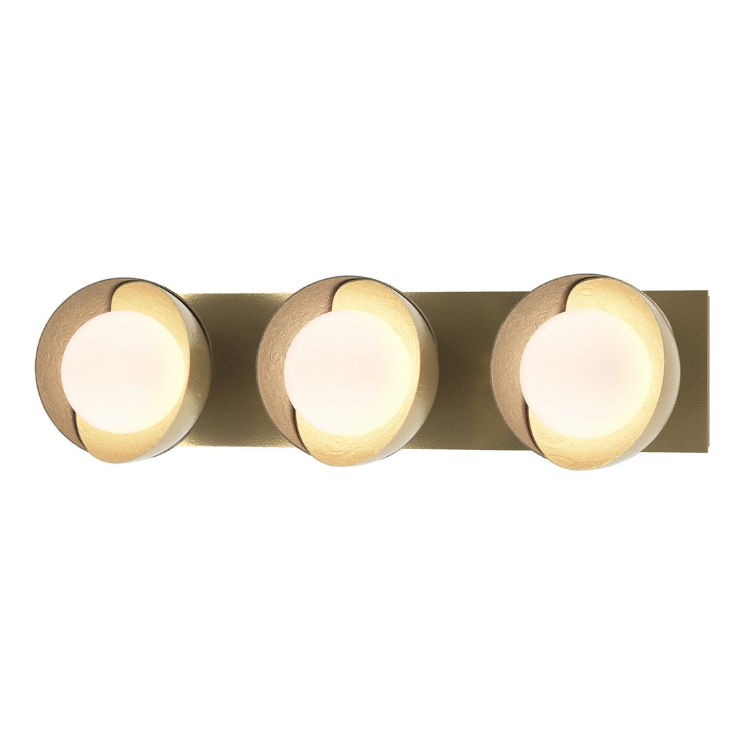 Brooklyn Three Light Bath Sconce in Modern Brass - available from The Lighting Shoppe, trusted by Canadian homeowners