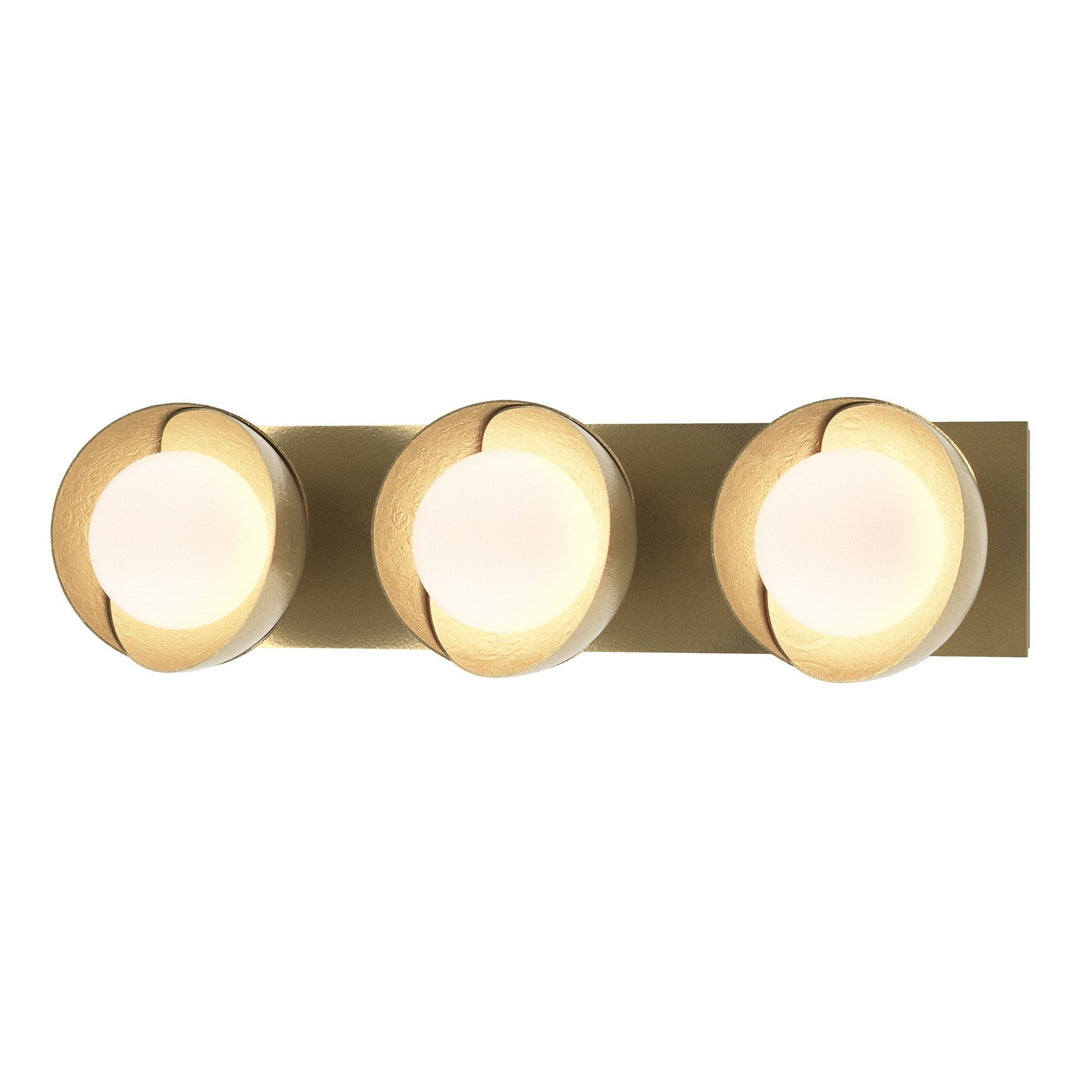 Brooklyn Three Light Bath Sconce in Modern Brass - available from The Lighting Shoppe, trusted by Canadian homeowners