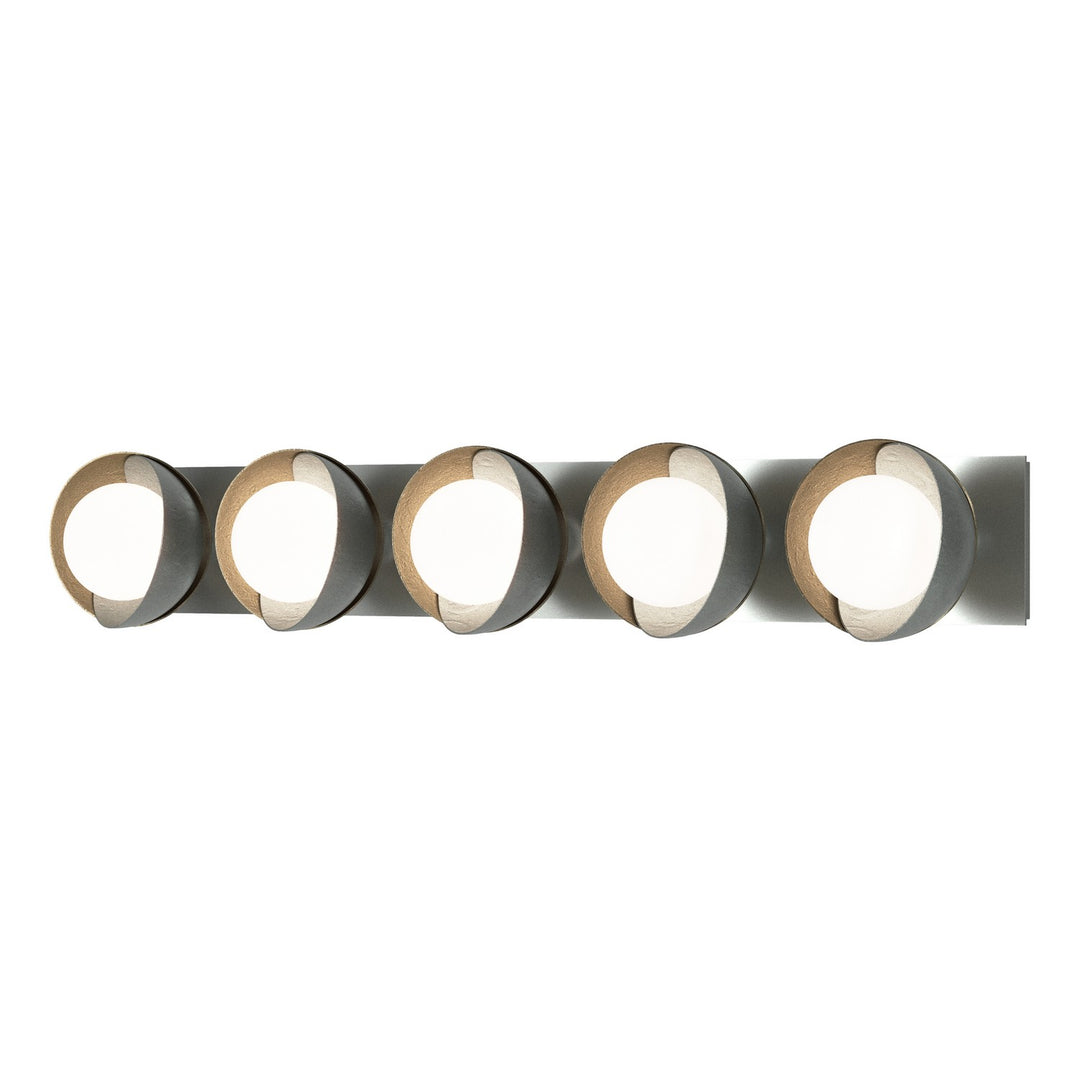 Brooklyn Five Light Bath Sconce in Vintage Platinum - available from The Lighting Shoppe, trusted by Canadian homeowners