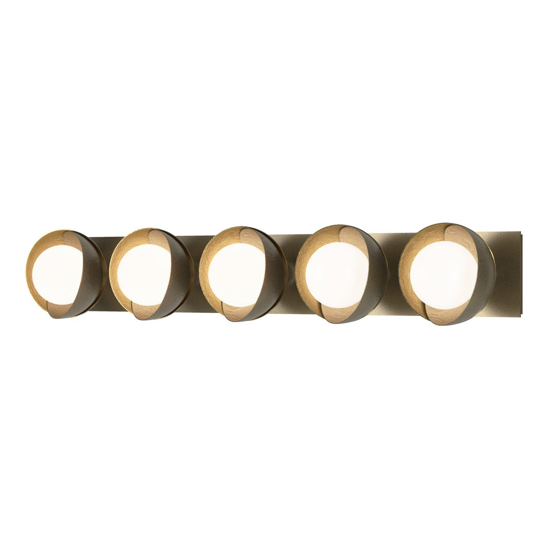 Brooklyn Five Light Bath Sconce in Soft Gold - available from The Lighting Shoppe, trusted by Canadian homeowners