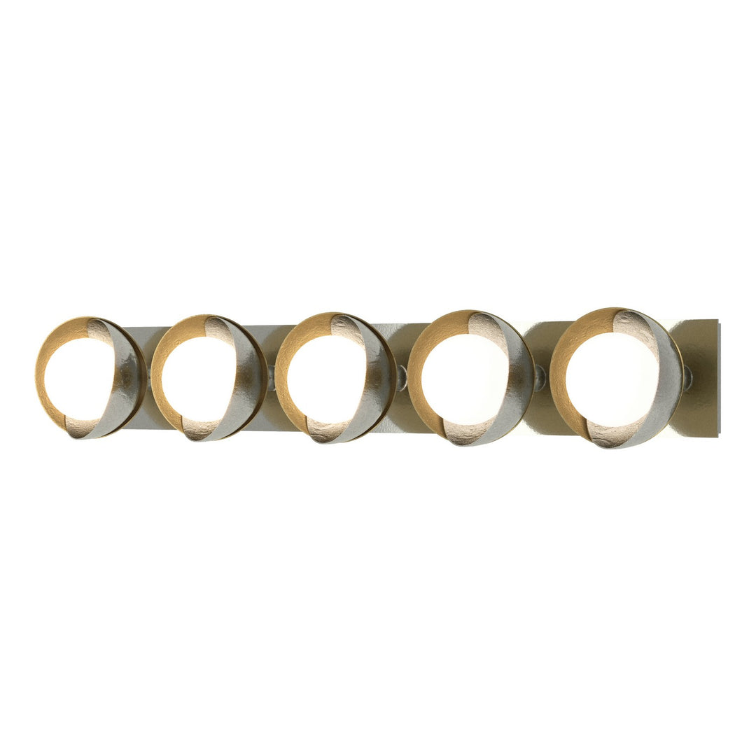 Hubbardton Forge Canada - 201379-SKT-85-86-GG0711 - Five Light Bath Sconce - Brooklyn - Sterling