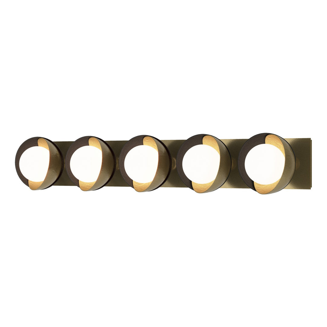 Hubbardton Forge Canada - 201379-SKT-86-10-GG0711 - Five Light Bath Sconce - Brooklyn - Modern Brass