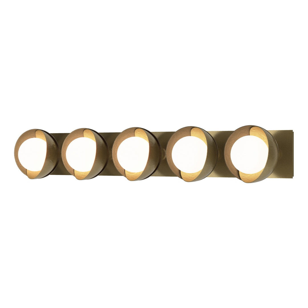 Hubbardton Forge Canada - 201379-SKT-86-84-GG0711 - Five Light Bath Sconce - Brooklyn - Modern Brass