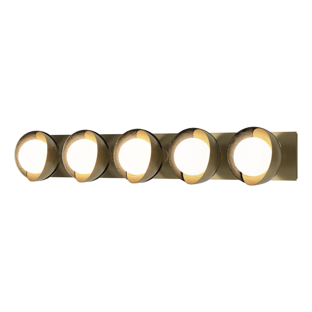 Hubbardton Forge Canada - 201379-SKT-86-85-GG0711 - Five Light Bath Sconce - Brooklyn - Modern Brass