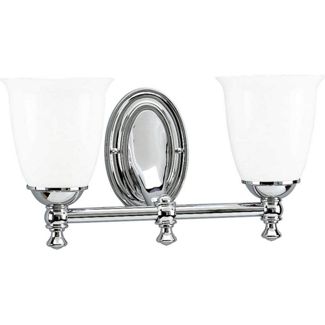 Victorian Two Light Bath in Polished Chrome - available from The Lighting Shoppe, trusted by Canadian homeowners