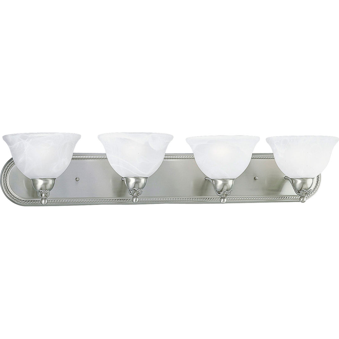 Avalon Four Light Bath Bracket in Brushed Nickel - available from The Lighting Shoppe, trusted by Canadian homeowners