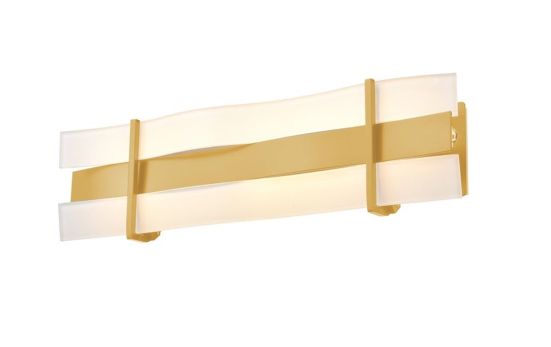 DVI Canada - DVP15793VBR-SSW - LED Vanity - Tides Cct - Venetian Brass w/Silk Screened White Glass