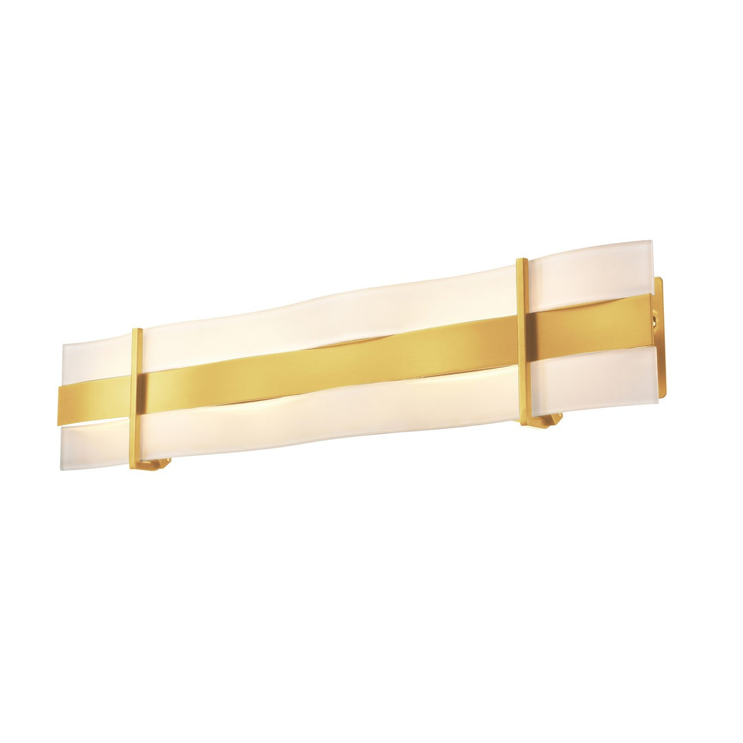 DVI Canada - DVP15794VBR-SSW - LED Vanity - Tides Cct - Venetian Brass w/Silk Screened White Glass