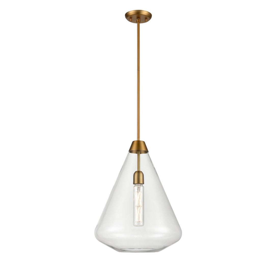 St. Julian One Light Pendant in Brass w/Clear Glass - available from The Lighting Shoppe, trusted by Canadian homeowners