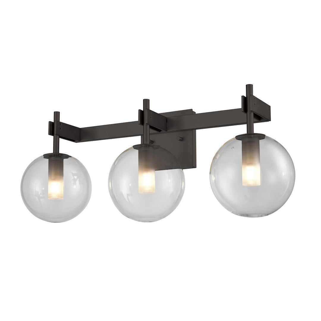 DVI Canada - DVP27043GR-CL - Three Light Vanity - Courcelette - Graphite w/Clear Glass
