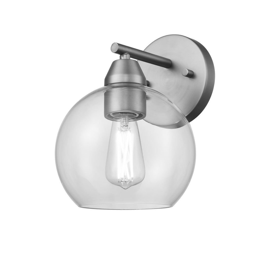 Andromeda One Light Wall Sconce in Chrome With Clear Glass - available from The Lighting Shoppe, trusted by Canadian homeowners