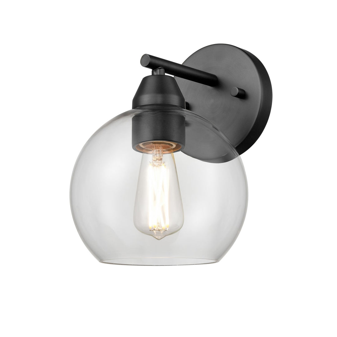 Andromeda One Light Wall Sconce in Graphite With Clear Glass - available from The Lighting Shoppe, trusted by Canadian homeowners