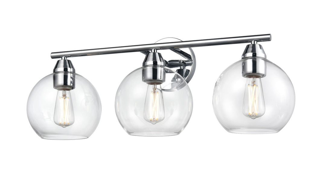 DVI Canada - DVP34743CH-CL - Three Light Vanity - Andromeda - Chrome w/Clear Glass