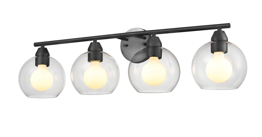 DVI Canada - DVP34744GR-CL - Four Light Vanity - Andromeda - Graphite w/Clear Glass