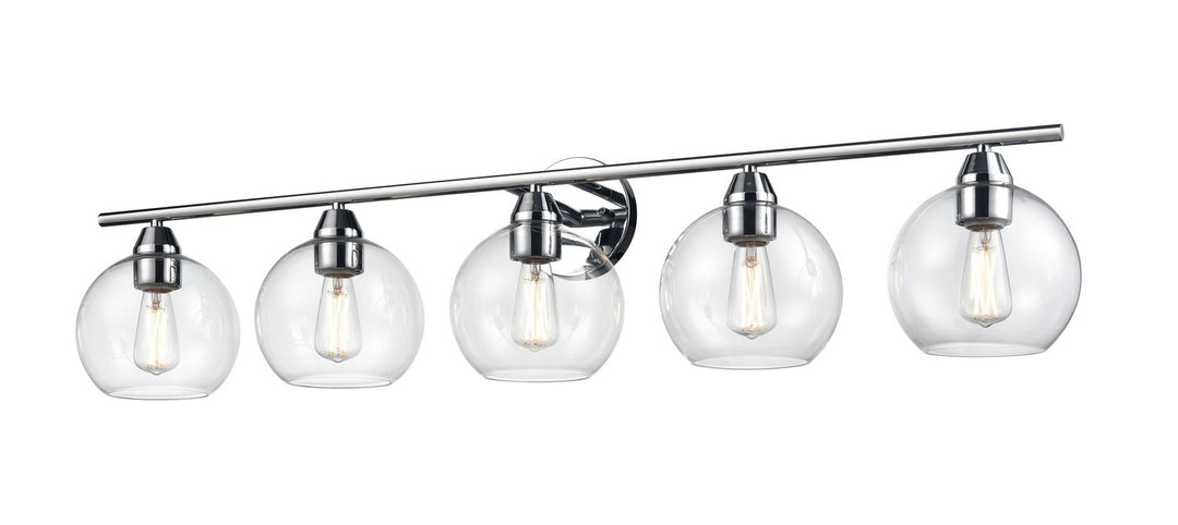 DVI Canada - DVP34755CH-CL - Five Light Vanity - Andromeda - Chrome w/Clear Glass