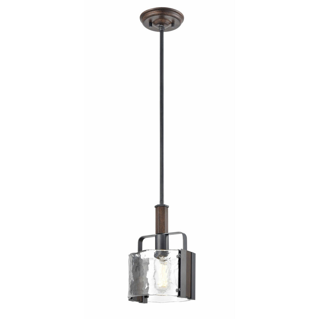 DVI Canada - DVP42921GR+IW-ARW - One Light Mini-Pendant - Georgian Bay - Graphite And Ironwood On Metal w/Artisinal Water Glass