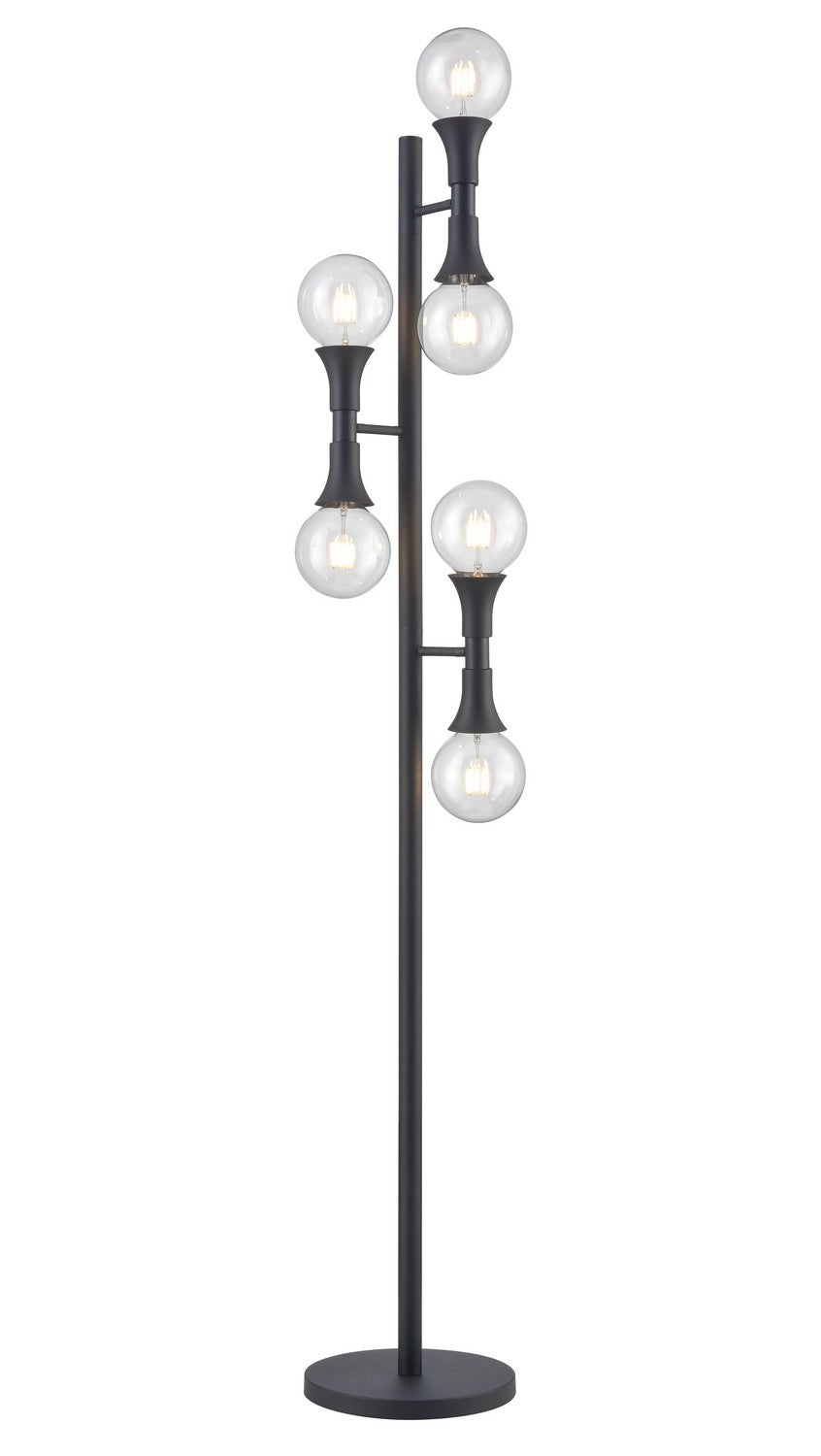 French Quarter Six Light Floor Lamp in Ebony - available from The Lighting Shoppe, trusted by Canadian homeowners