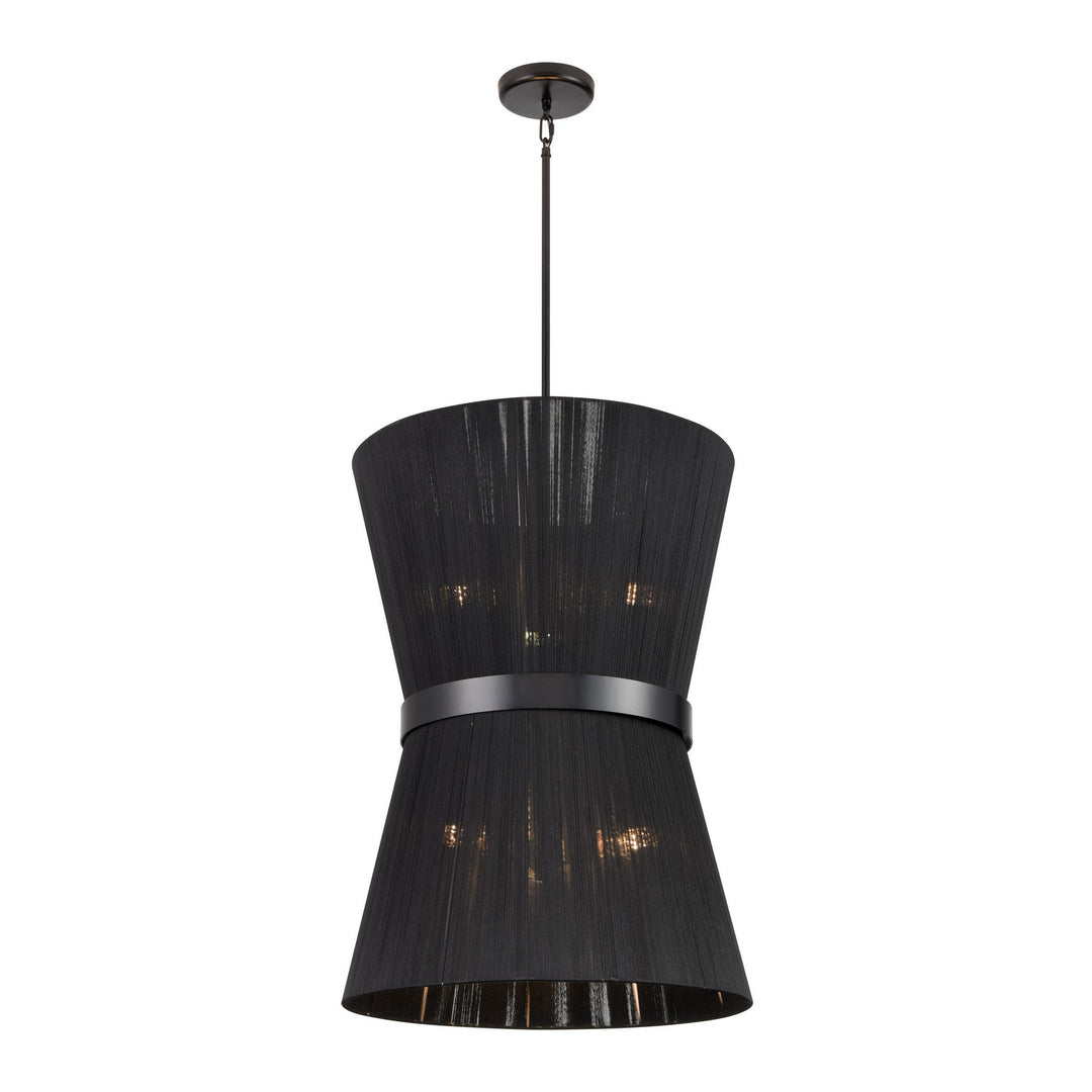 DVI Canada - DVP43648EB-BK - Six Light Foyer Pendant - Ellesmere - Ebony w/Black Shade