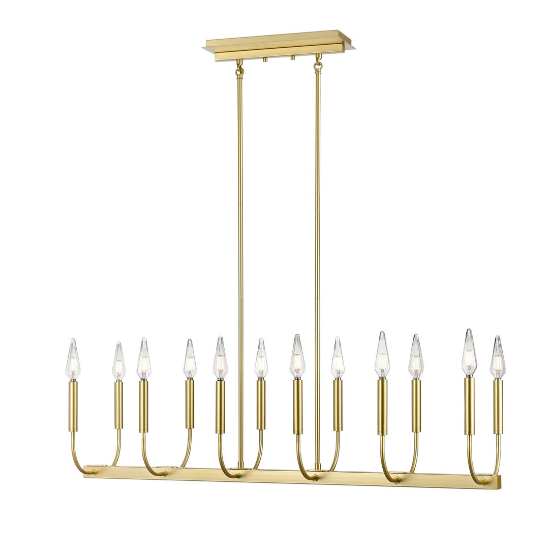 DVI Canada - DVP44002MF+PSB - 12 Light Linear Pendant - Olivia - Multiple Finishes And Painted Satin Brass