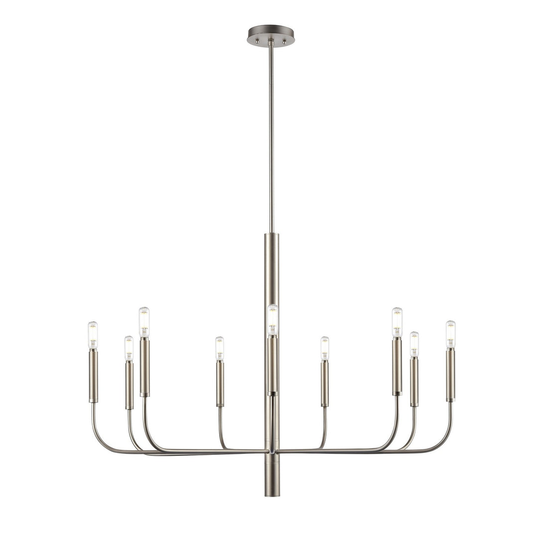 Olivia Nine Light Chandelier in Multiple Finishes And Platinum - available from The Lighting Shoppe, trusted by Canadian homeowners