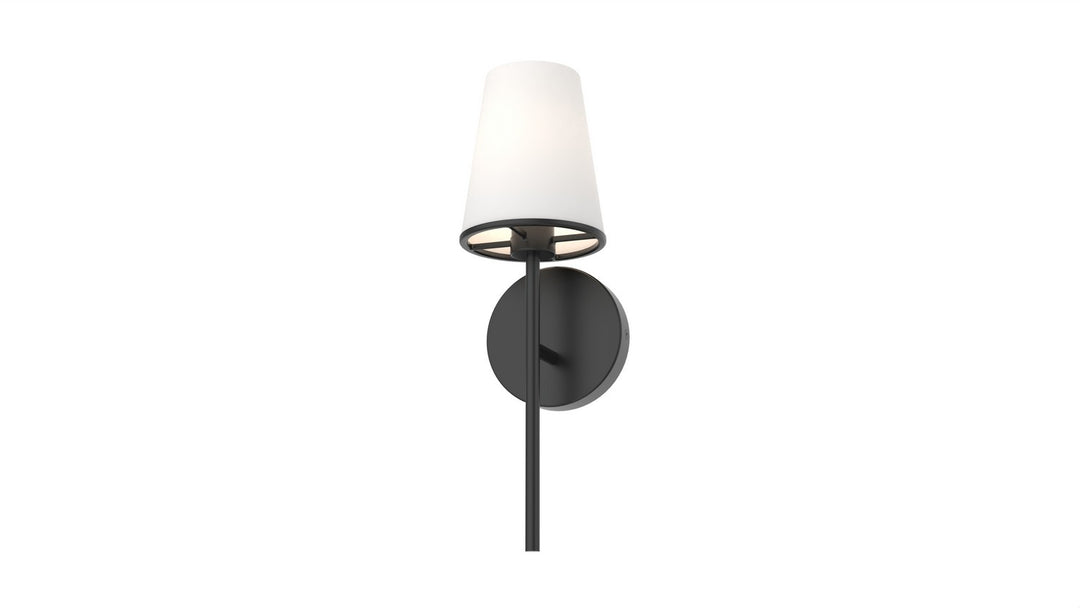 DVI Canada - DVP48001EB-OP - One Light Wall Sconce - Kanata - Ebony w/Half Opal Glass