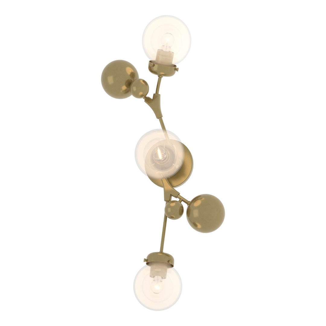 Hubbardton Forge Canada - 206050-SKT-86-WF0629 - Three Light Wall Sconce - Sprig - Modern Brass