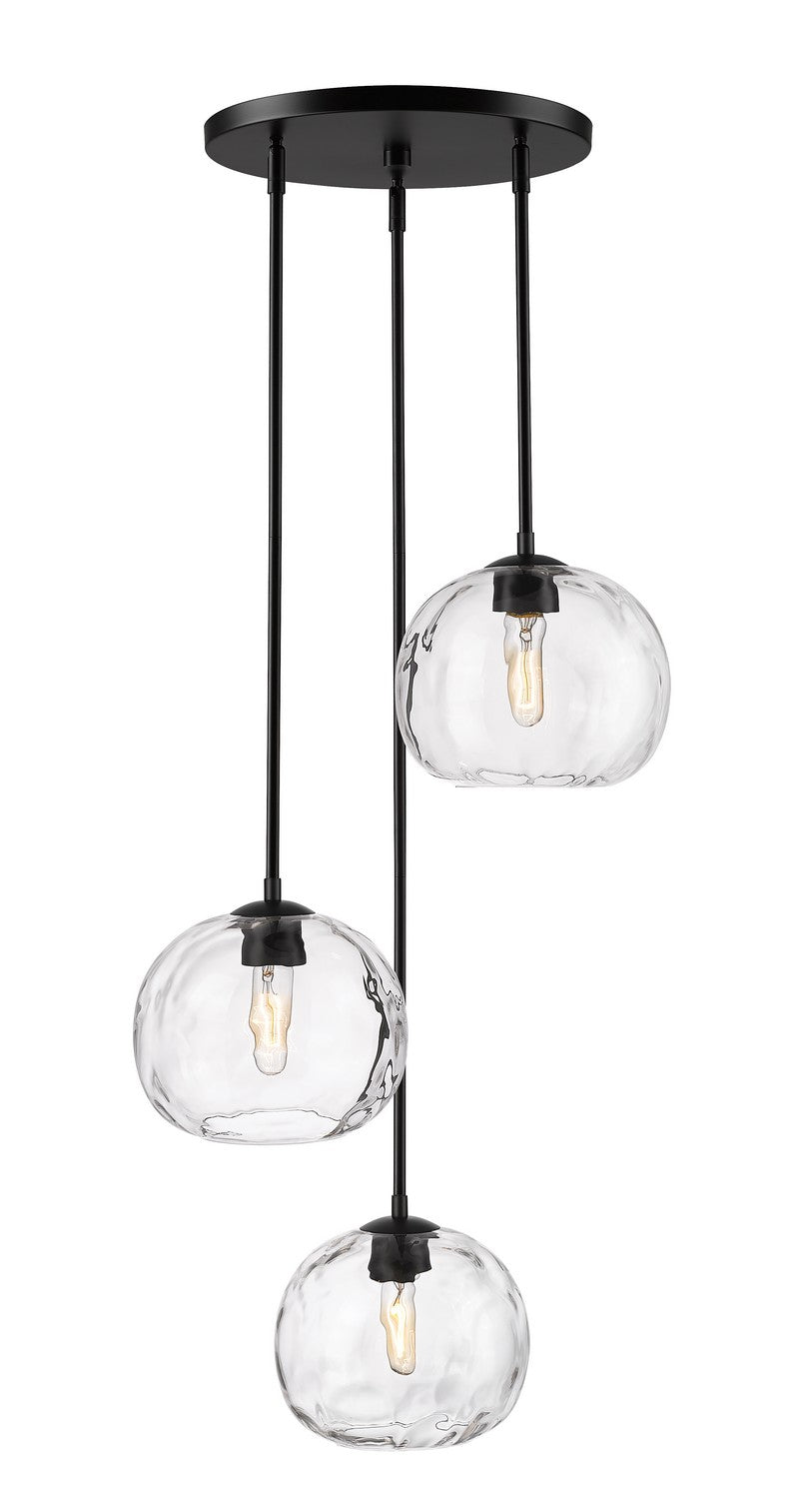 Chloe Three Light Chandelier in Matte Black - available from The Lighting Shoppe, trusted by Canadian homeowners