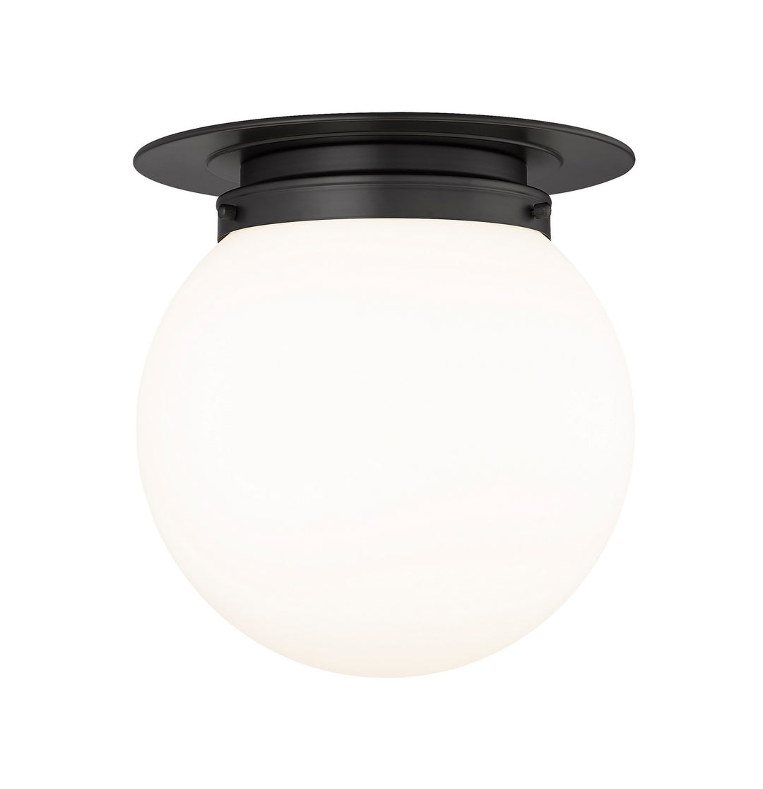 Calhoun One Light Flush Mount in Matte Black - available from The Lighting Shoppe, trusted by Canadian homeowners