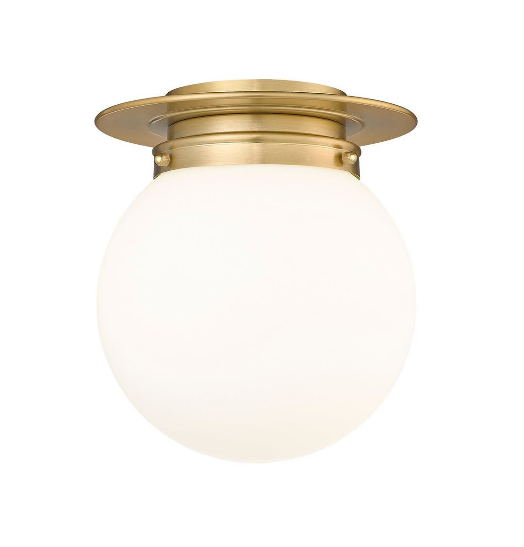 Calhoun One Light Flush Mount in Heritage Brass - available from The Lighting Shoppe, trusted by Canadian homeowners
