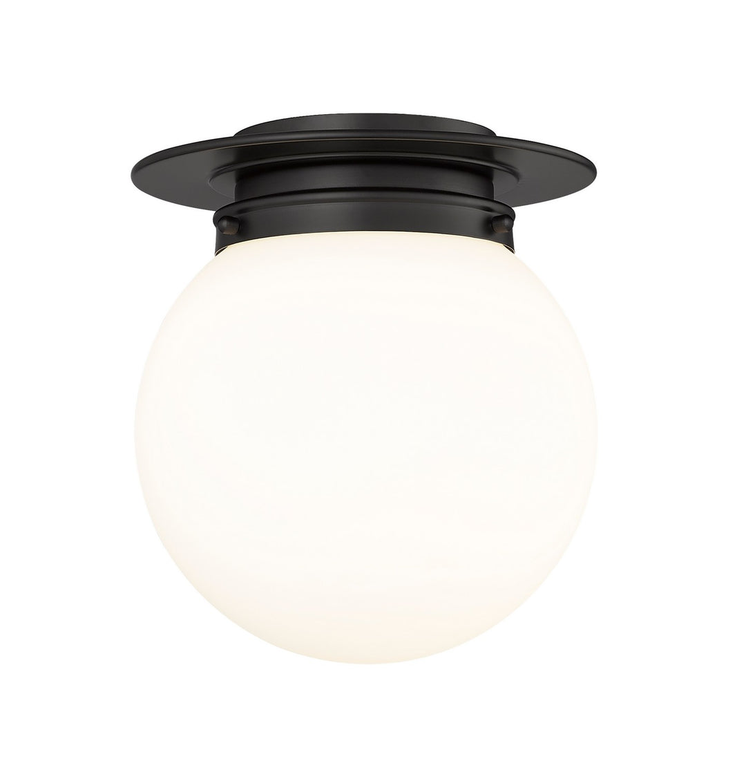 Calhoun One Light Flush Mount in Matte Black - available from The Lighting Shoppe, trusted by Canadian homeowners
