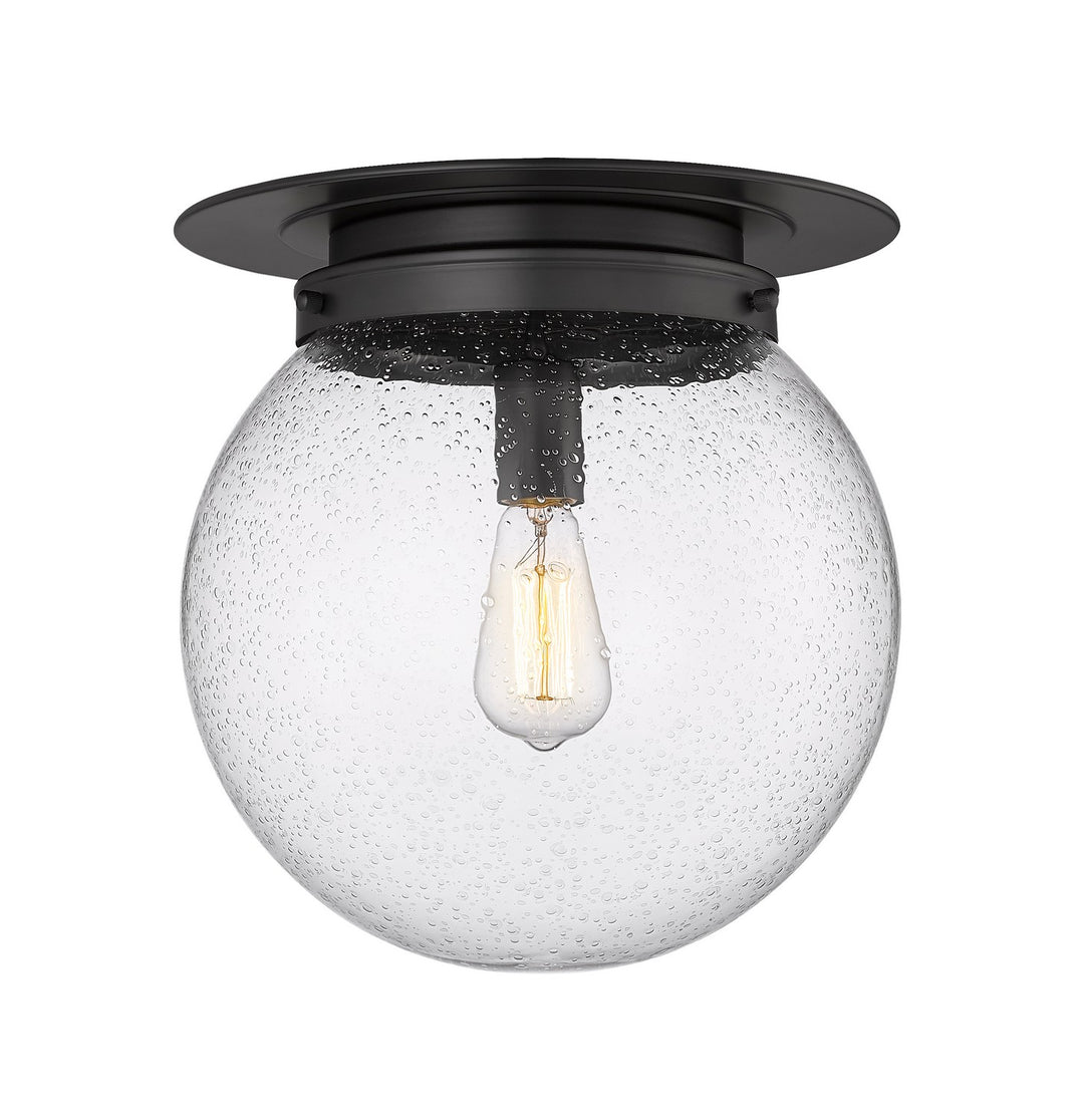 Calhoun One Light Flush Mount in Matte Black - available from The Lighting Shoppe, trusted by Canadian homeowners