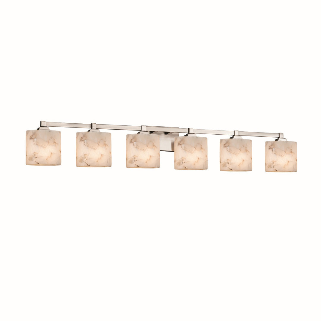 Justice Designs - ALR-8436-30-NCKL-LED6-4200 - LED Bath Bar - Alabaster Rocks - Brushed Nickel
