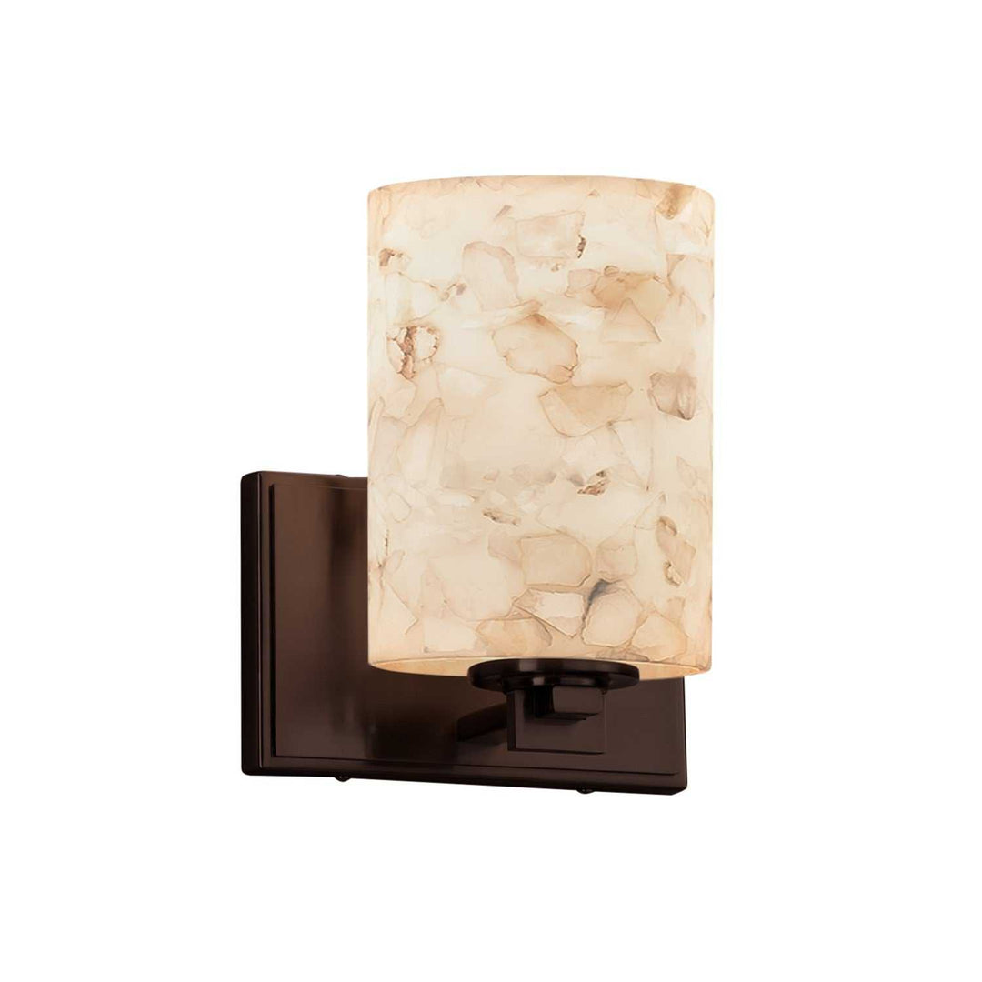 Alabaster Rocks LED Wall Sconce in Dark Bronze Justice Designs
