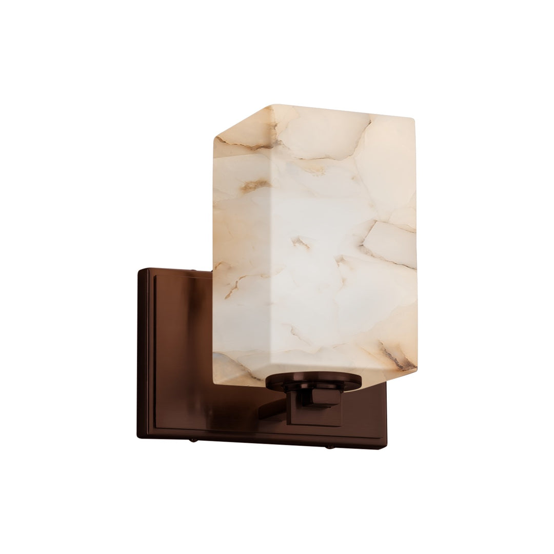 Justice Designs - ALR-8441-15-DBRZ - One Light Wall Sconce - Alabaster Rocks - Dark Bronze