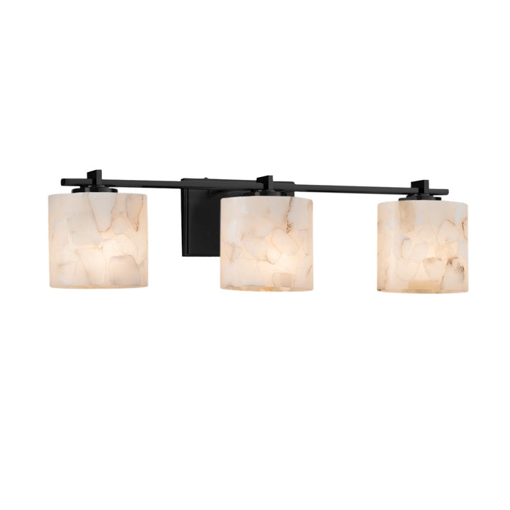Justice Designs - ALR-8443-30-MBLK-LED3-2100 - LED Bath Bar - Alabaster Rocks - Matte Black