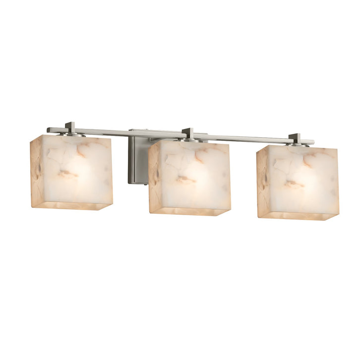 Justice Designs - ALR-8443-55-NCKL-LED3-2100 - LED Bath Bar - Alabaster Rocks - Brushed Nickel