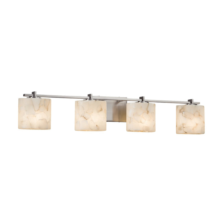 Justice Designs - ALR-8444-30-NCKL-LED4-2800 - LED Bath Bar - Alabaster Rocks - Brushed Nickel