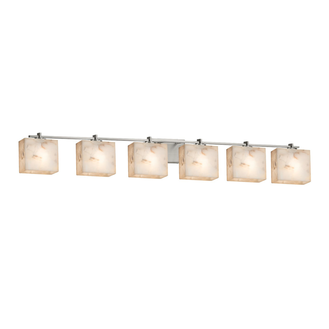 Justice Designs - ALR-8446-55-NCKL-LED6-4200 - LED Bath Bar - Alabaster Rocks - Brushed Nickel
