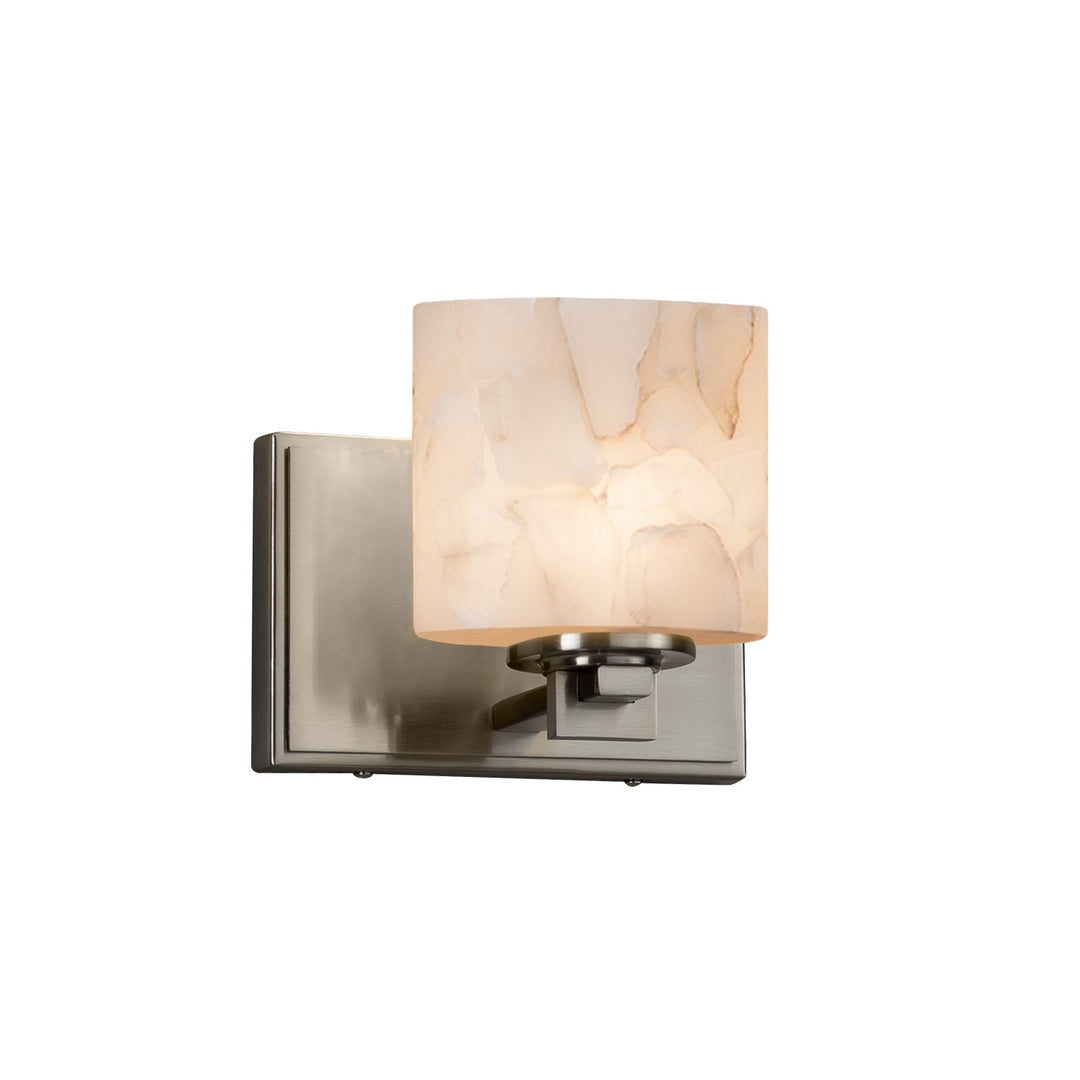 Justice Designs - ALR-8447-30-NCKL - One Light Wall Sconce - Alabaster Rocks - Brushed Nickel