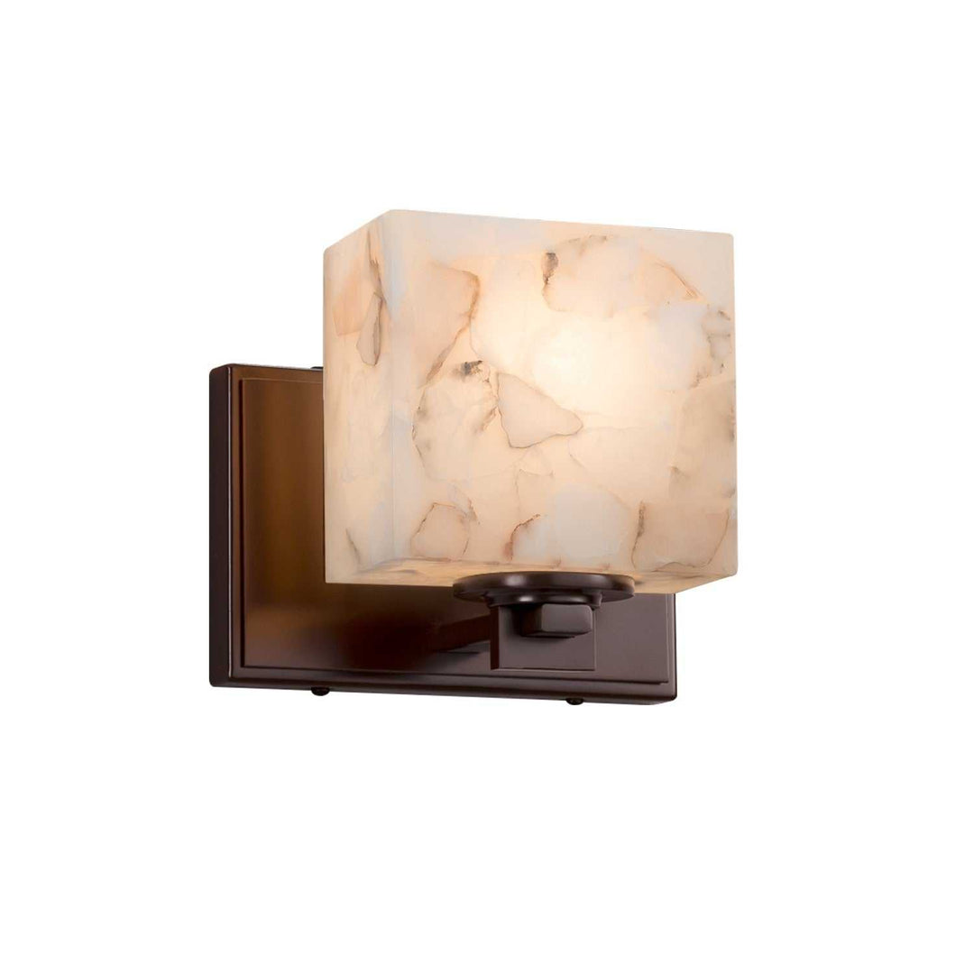 Alabaster Rocks One Light Wall Sconce in Dark Bronze Justice Designs