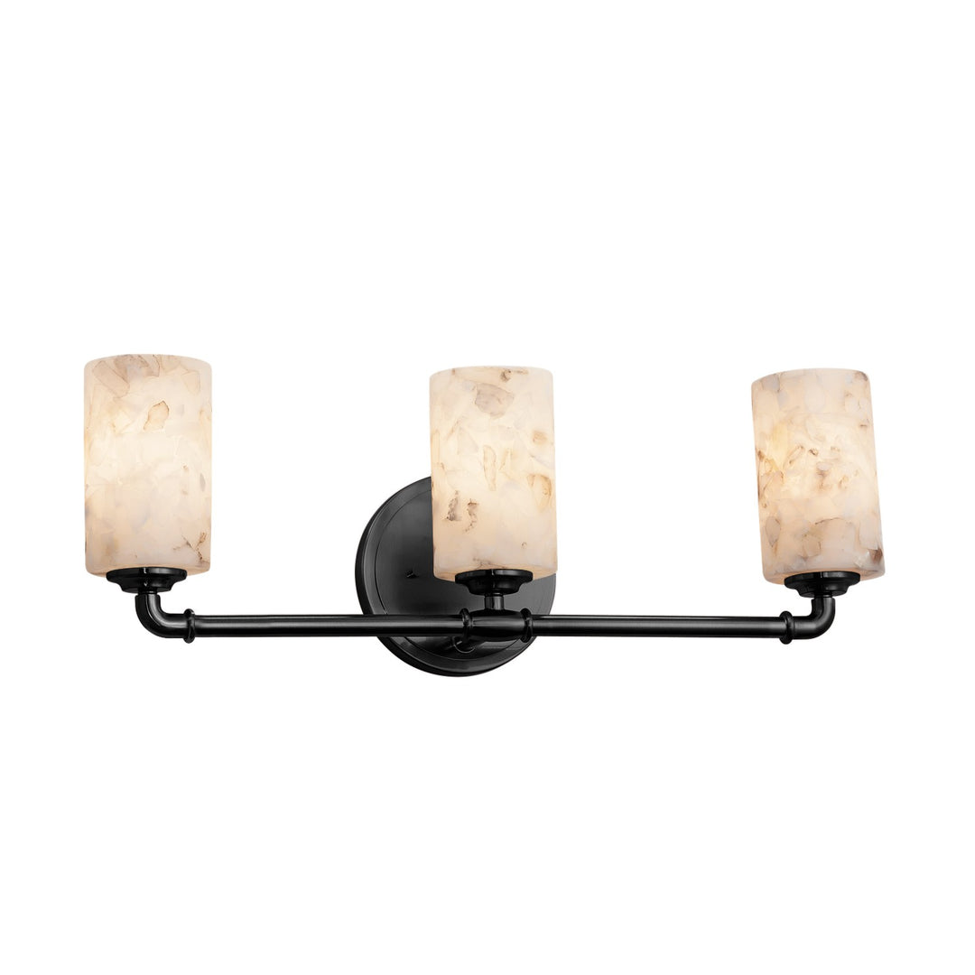 Justice Designs - ALR-8463-10-MBLK-LED3-2100 - LED Bath Bar - Alabaster Rocks - Matte Black