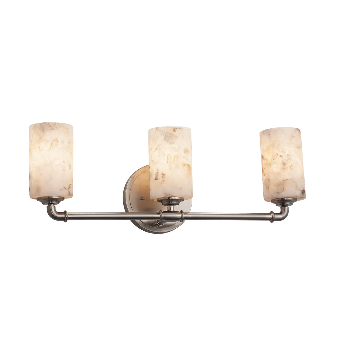 Justice Designs - ALR-8463-10-NCKL-LED3-2100 - LED Bath Bar - Alabaster Rocks - Brushed Nickel