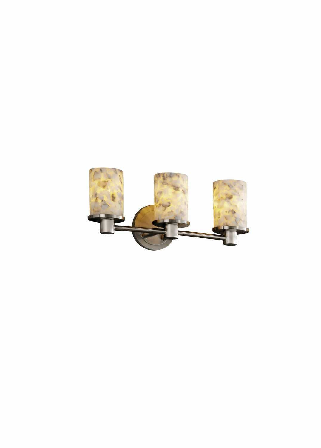 Alabaster Rocks LED Bath Bar in Brushed Nickel Justice Designs