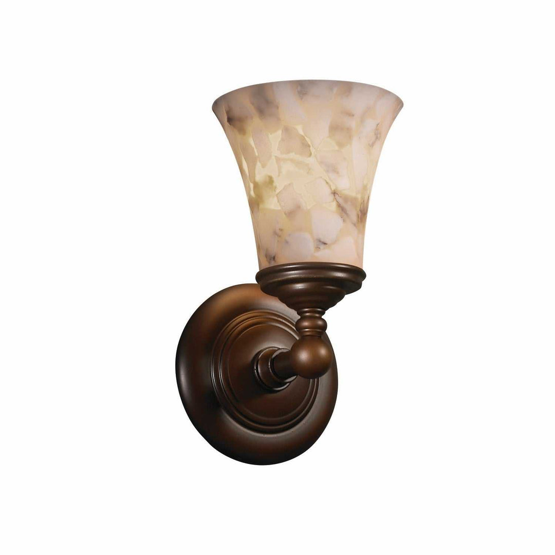 Alabaster Rocks LED Wall Sconce in Dark Bronze Justice Designs