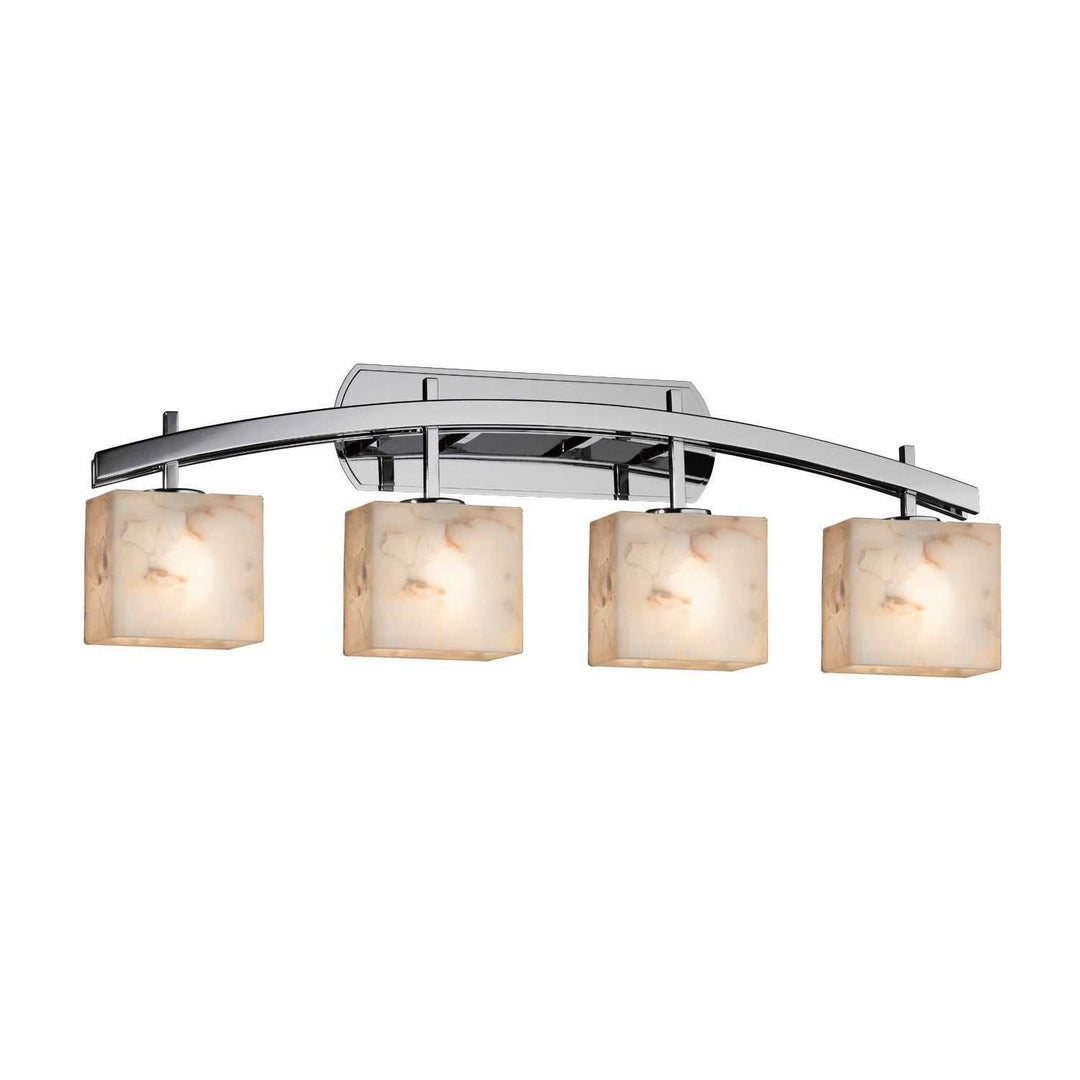 Alabaster Rocks LED Bath Bar in Polished Chrome Justice Designs