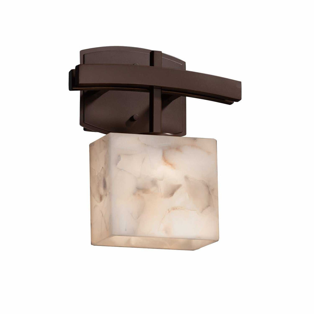 Alabaster Rocks LED Wall Sconce in Dark Bronze Justice Designs