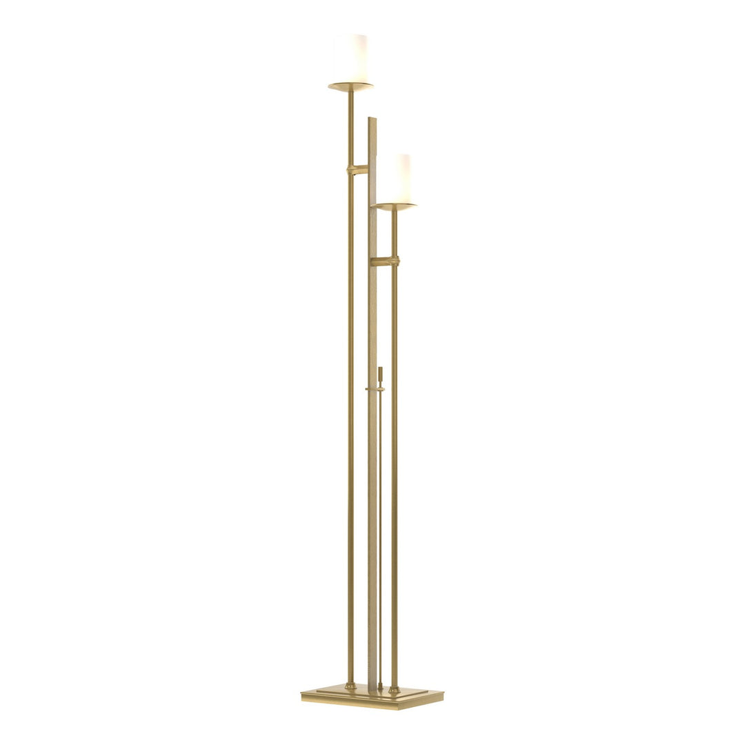Rook Two Light Floor Lamp in Modern Brass - available from The Lighting Shoppe, trusted by Canadian homeowners