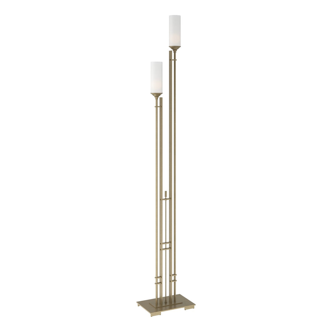 Metra Two Light Floor Lamp in Soft Gold - available from The Lighting Shoppe, trusted by Canadian homeowners